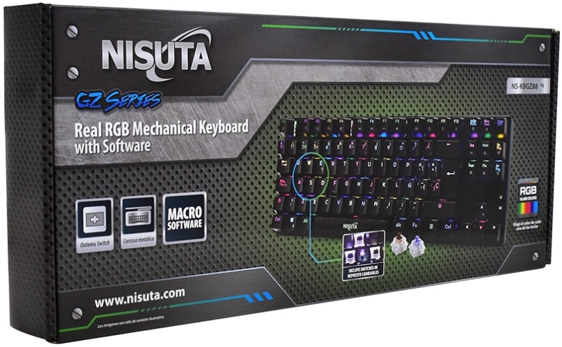 TECLADO NISUTA GAMER Z88 NEGRO  RGB  USB miniatura 3