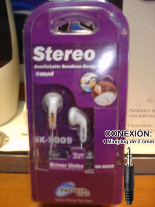 AURIC     1x2,5mm P/MP3 P/MP4 SK-E009