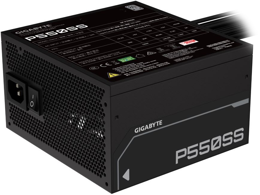 FTE PC GIGABYTE  550W 80+ SLV      NEGRO