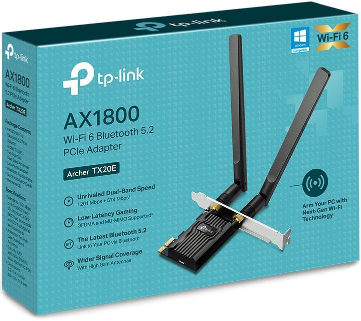 PL.RED PCIe WLESS+BLT AX 1800 TX20 miniatura 2
