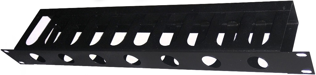 ORGANIZADOR CABLES HORIZONTAL 1U C/TAPA miniatura 2