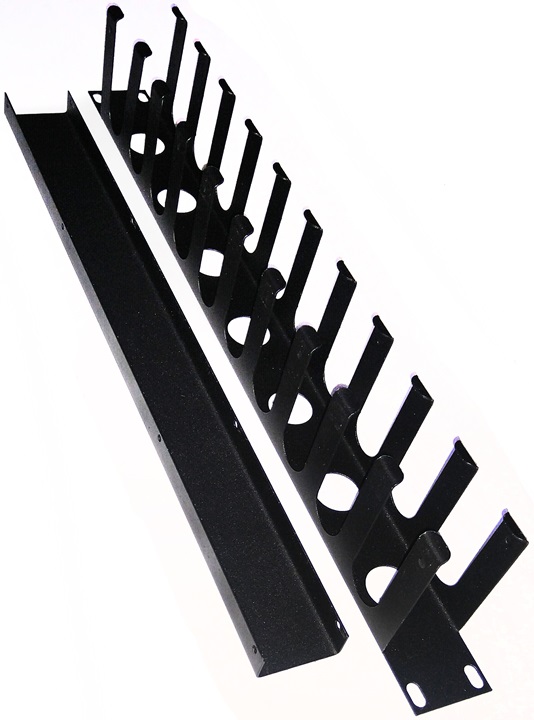 ORGANIZADOR CABLES HORIZONTAL 1U C/TAPA