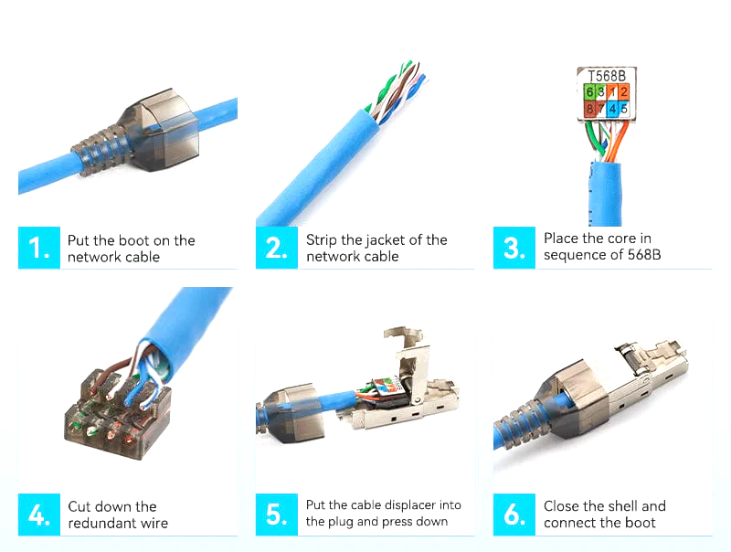 PLUG RJ45 CAT6a MODULAR    VENTION miniatura 3