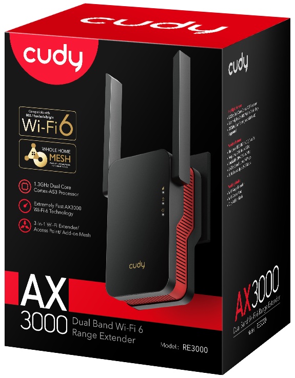 REPEATER WLESS  574Mbps RE3000      CUDY miniatura 3