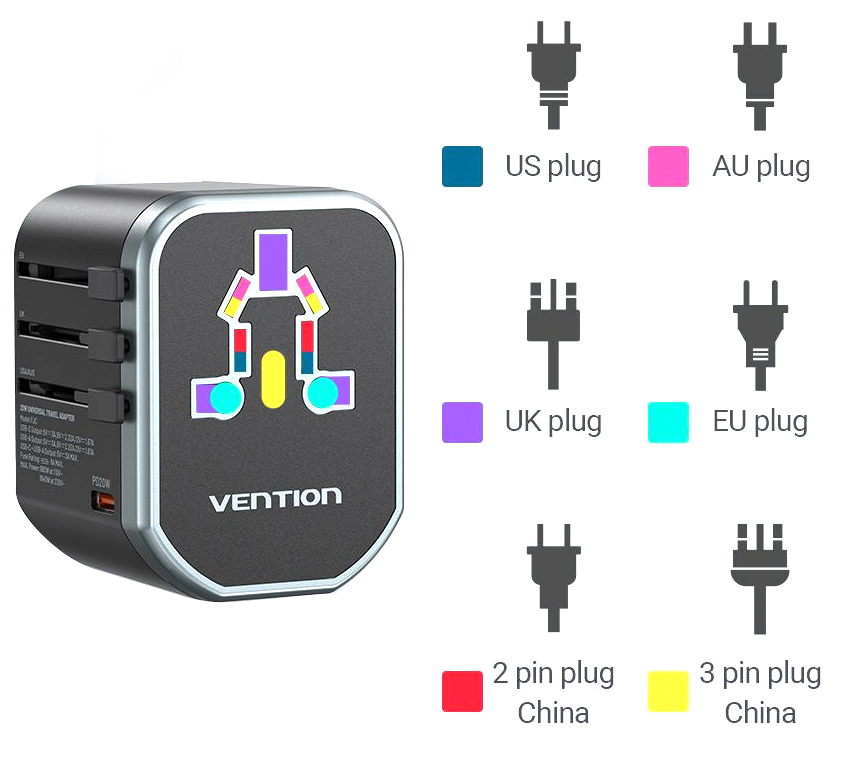 CARG.220V a 2xUSB A+1xUSB C  20W VIAJERO miniatura 3