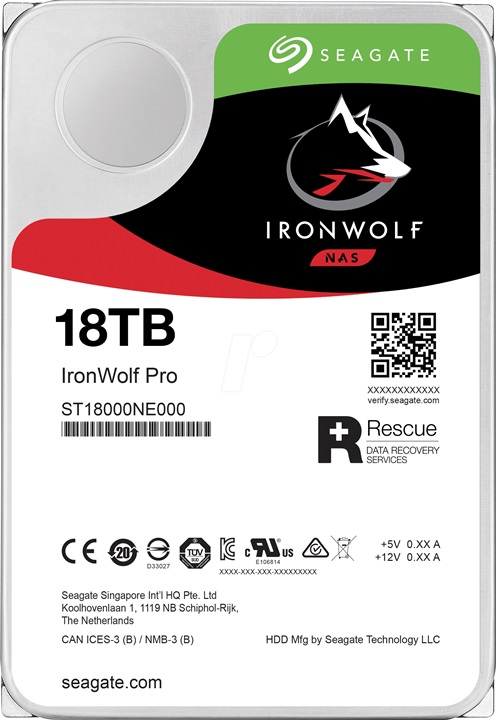 D.DURO SATA3. 18TB 256MB IRONWOLF PRO SE