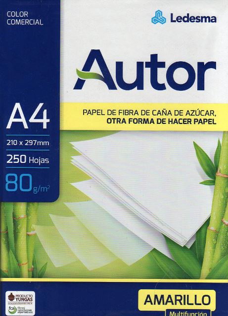 RESMA PAPEL A4 80gr 210x297mm COL.AMARI