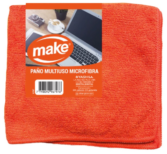 FRANELA MICROFIBRA 38x35cm MULTIUSO MAKE