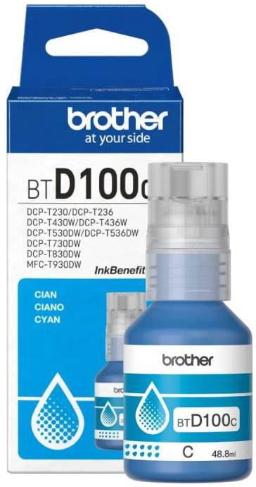 TINTA BROTHER BTD100C CIAN