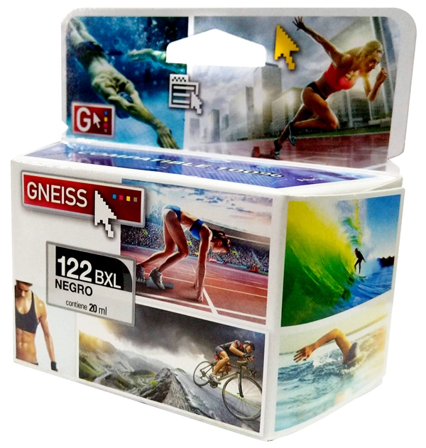 TINTA GNEISS P/HP 122XL-CH563HL NEGRO