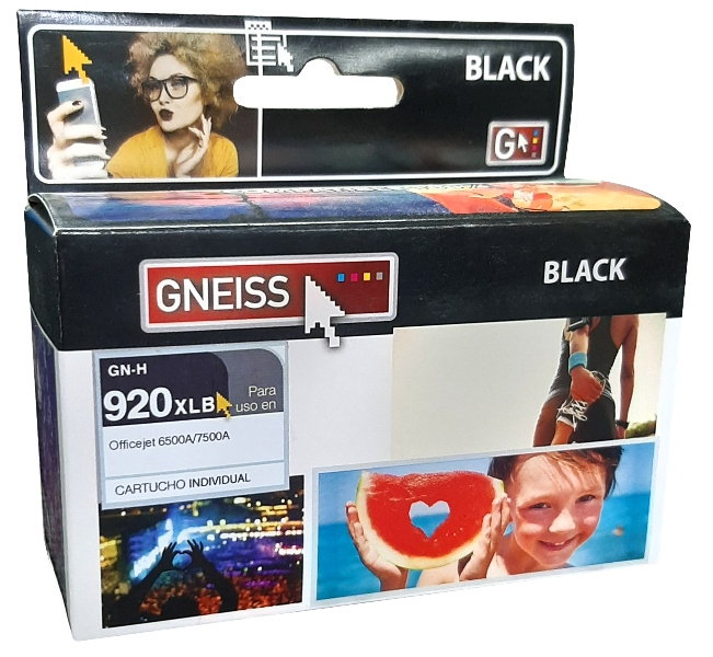 TINTA GNEISS P/HP 920XL-CD975AL NEGRO