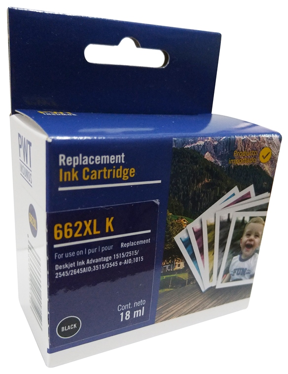 TINTA POWERTEC P/HP 662XL-CZ105AL NEGRO