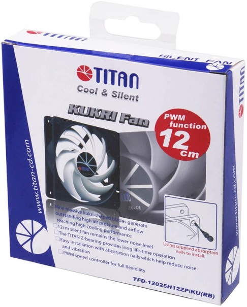 FAN TITAN 120x120x25mm 9 ASPAS H   AXIAL miniatura 3