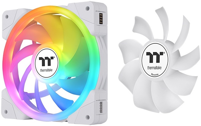 FAN TT 140x140x25mm EX14  x3 SNOW   ARGB miniatura 3