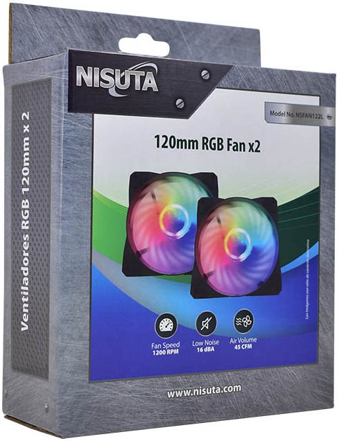 FAN NISUTA   120x120x25mm        RGB x2 miniatura 4