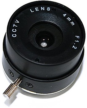 LENTE P/CAMARA SEGURIDAD 4mm F1.6