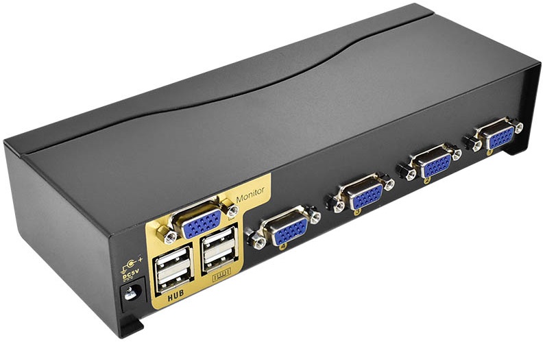 KVM a  4PC NISUTA      VGA+USB  C/CABLES miniatura 2