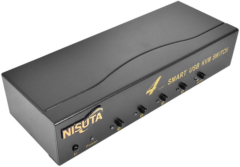 KVM a 4PC NISUTA VGA+USB C/CABLES