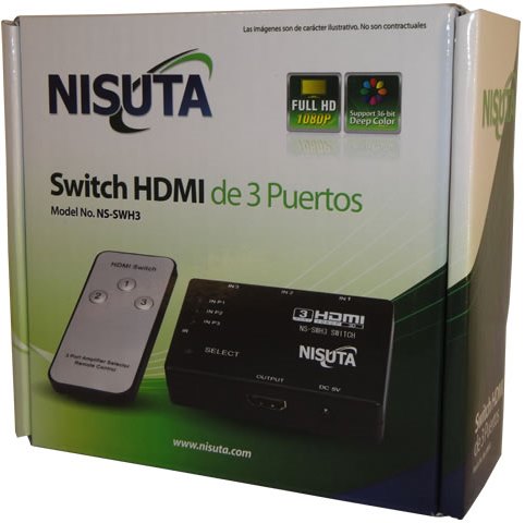 SWITCH HDMI 3-IN a 1-OUT    +CTRL NISUTA miniatura 3