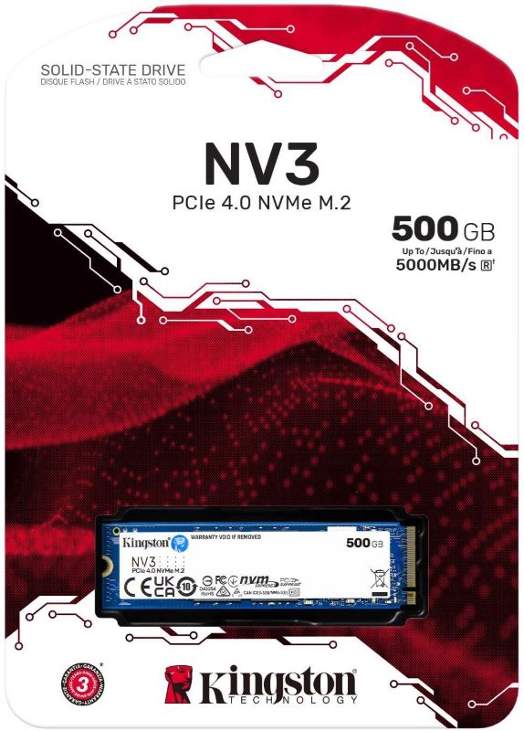 D.SSD  M.2 PCIe  500GB NV3      KINGSTON miniatura 2