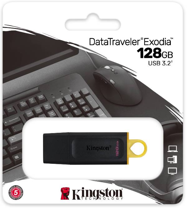 PEN DRIVE 128GB KINGSTON DTX 3.2 NEGRO miniatura 3
